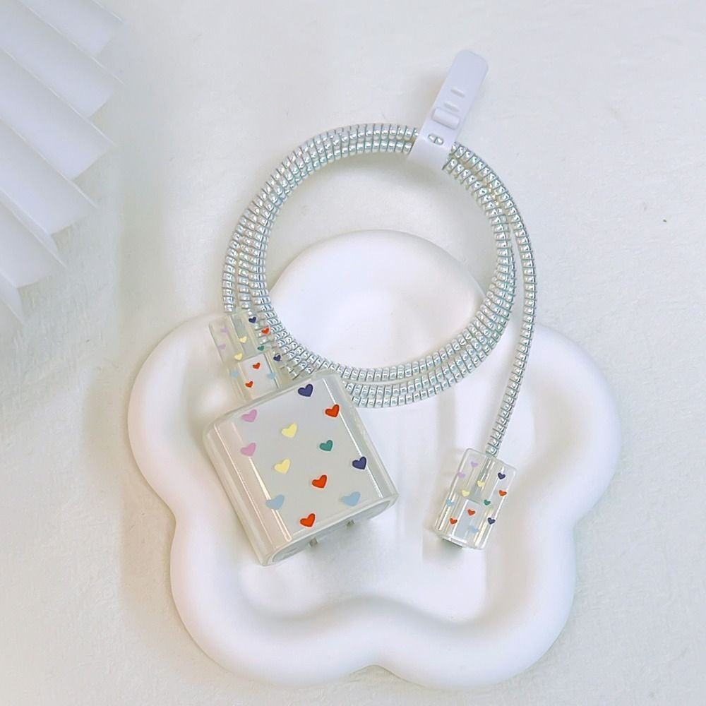 Simple Transparent with Straps Dustproof Charger Protector Cover Power ...