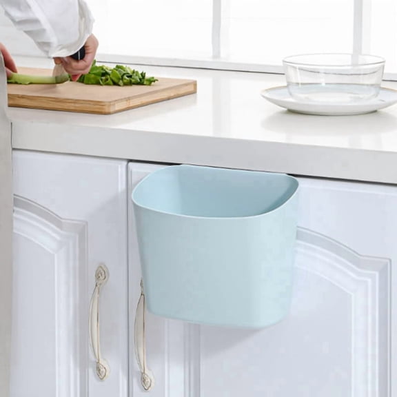 Simple Trash Can Wall-Mounted Trash Can Simple Wastebasket Waste Storage Box Suitable for Kitchen, Bedroom and Office