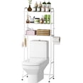 thumbnail image 1 of Simple Trending-3 Tier Shelf Bathroom Space Saver, Over The Toilet Rack,Bathroom Stand Storage Organizer, White, 1 of 5