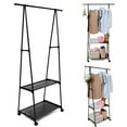 thumbnail image 1 of Simple Trending Clothes Garment Rack, Heavy Duty Commercial Grade Clothing Rolling Rack on Wheels and Bottom Shelves, 1 of 7