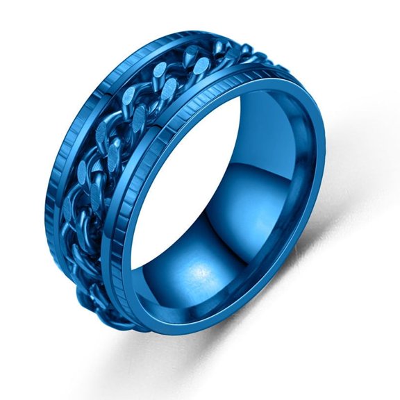 Simple Trendy Men's Chain Titanium Steel Ring