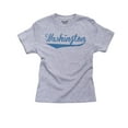 thumbnail image 1 of Simple Trendy Washington D.C. Stylized Print Girl's Cotton Youth Grey T-Shirt, 1 of 2