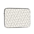 thumbnail image 1 of Simple Triangular Grid 17 inch Portable Laptop Sleeve Compatible with MacBook Air Notebook Computer Case for Men Women College School Students, 1 of 7