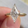 thumbnail image 1 of Simple Triangular Rhombus Imitation Moissanite Diamond Ring Copper Electroplated For Women Jewelry Gift Elegant Jewelry, 1 of 6