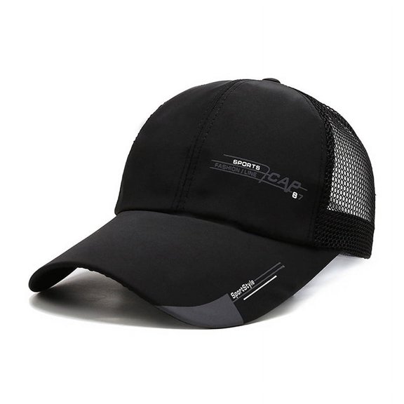 Simple Trucker Hat Solid Baseball Cap Men Mesh Breathable Sunscreen Caps Label Stick Snapback Sunhat Summer Golf Baseball Hat