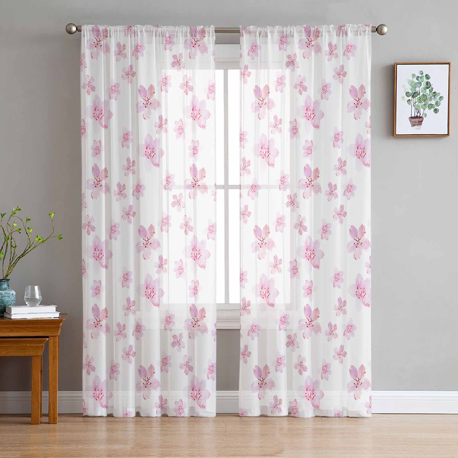 MOBEITI Cherry Blossom Blackout Curtains - 96" Long, 2 Panels, Grommet Top, Thermal Insulating For Bedroom & Living Room - View #5