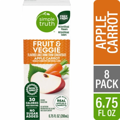 Simple Truth Apple Carrot Kids Juice Boxes - 8 ct - Walmart.com