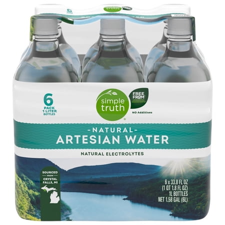 ??Simple Truth Artesian Water | 33.8 fl oz Bottle | Pure Refreshing Hydration ??