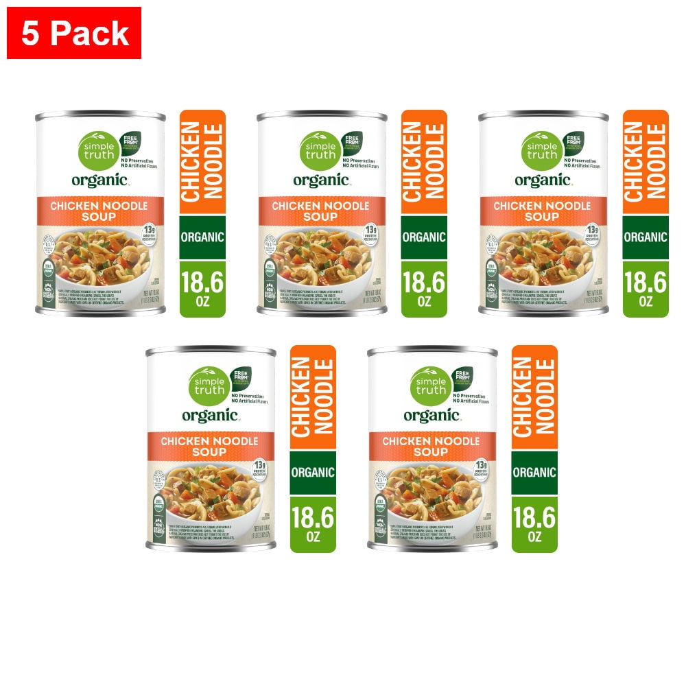 Simple Truth Chicken Noodle Soup 18.6 oz - 5 Pack