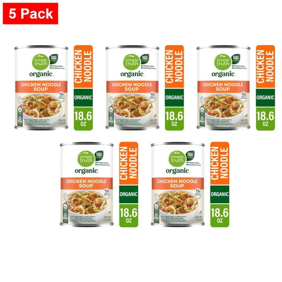 Simple Truth Chicken Noodle Soup 18.6 oz - 5 Pack