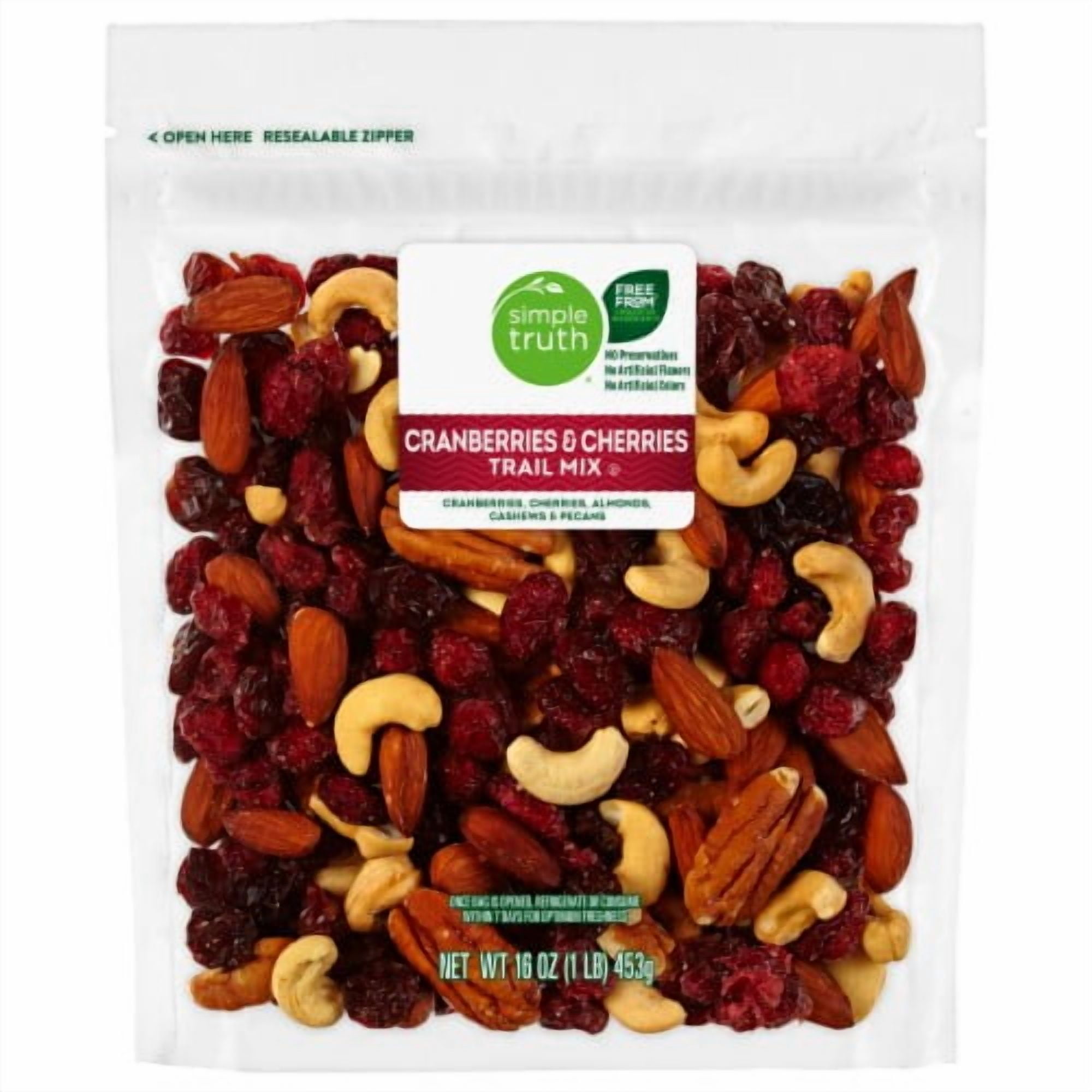 2X - Simple Truth Cranberries & Cherries Trail Mix 16 oz - Walmart.com