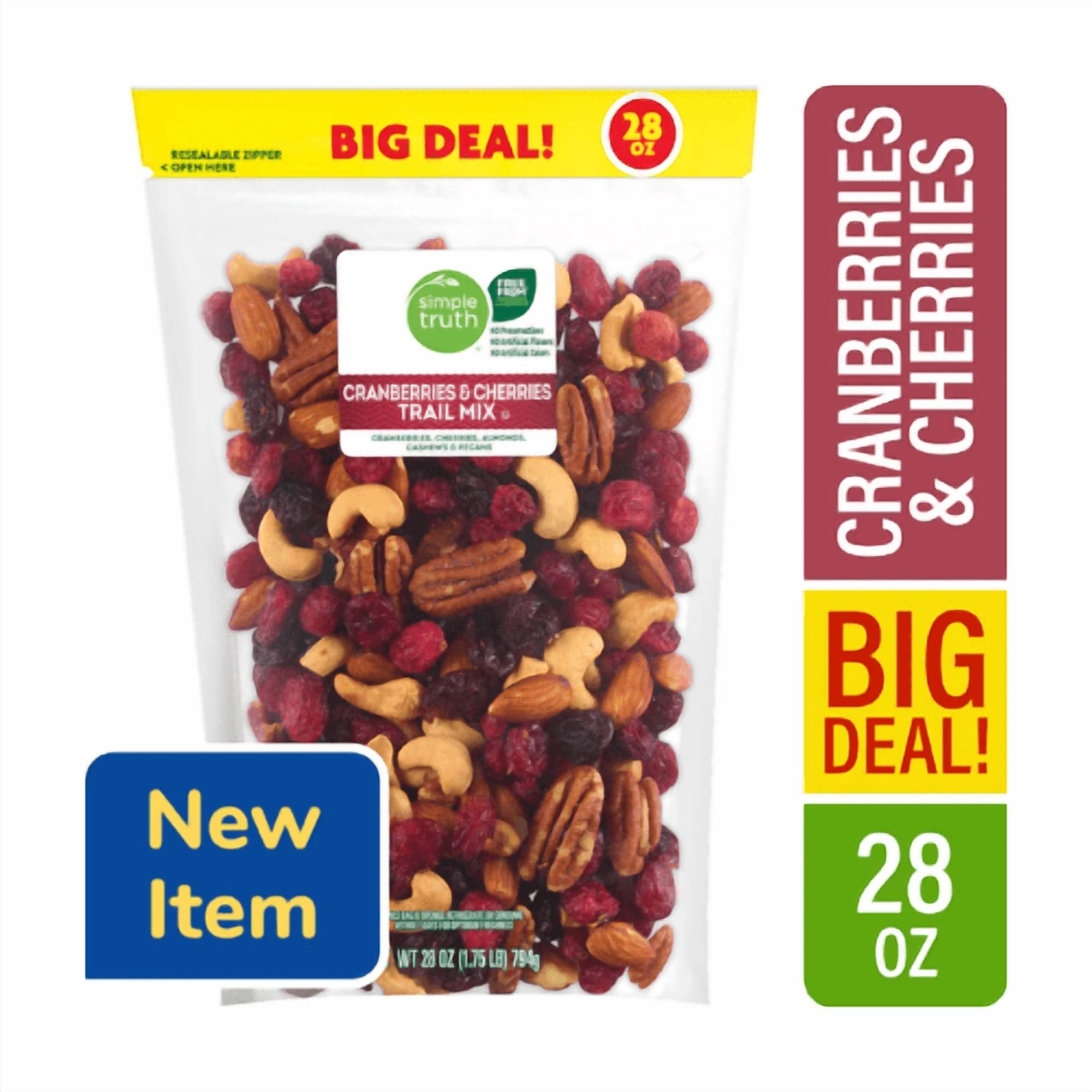 Simple Truth Cranberries & Cherries Trail Mix BIG DEAL , 28 Oz, 1 Pack