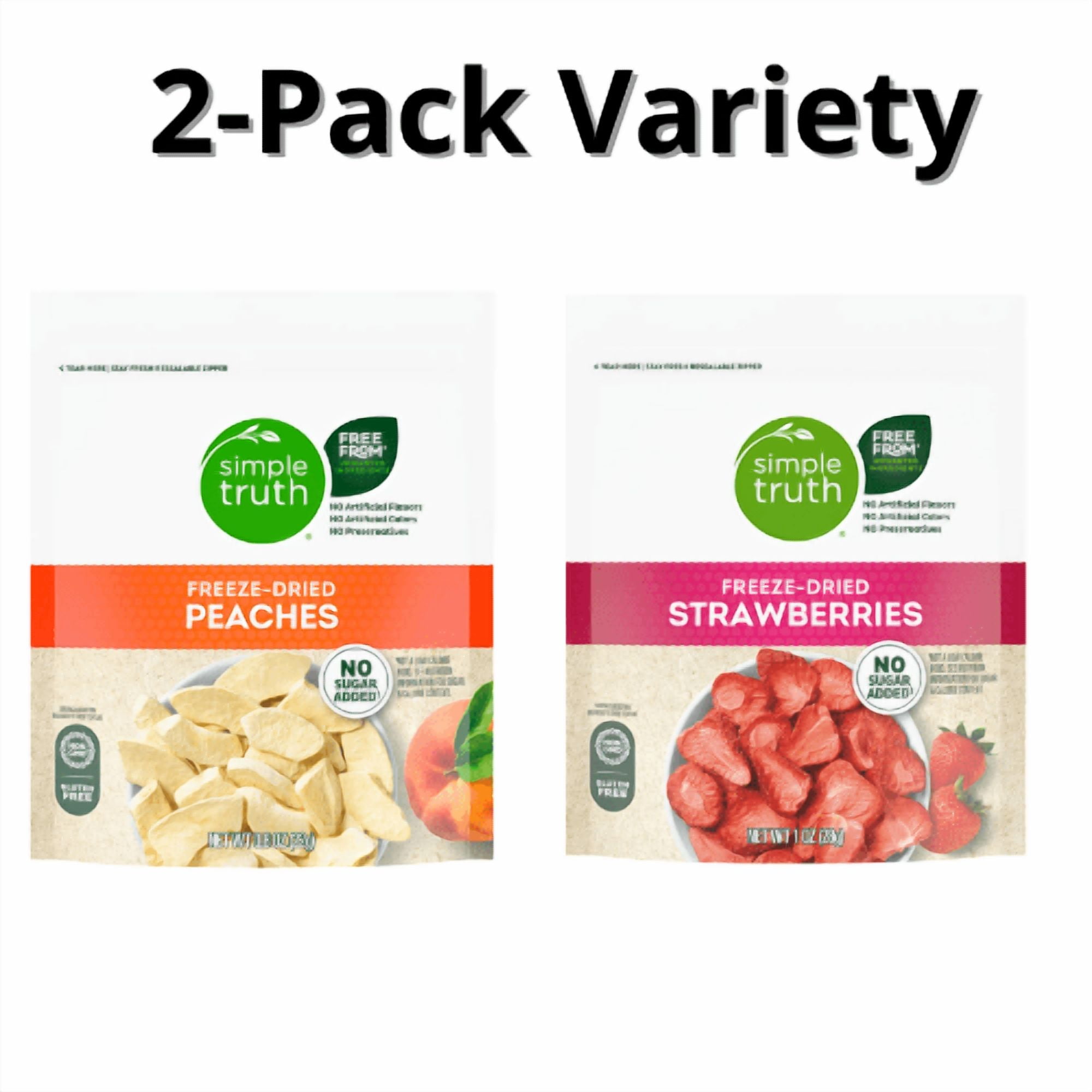 Simple Truth Freeze-Dried Fruit Variety Pack, No Sugar Added, 2-Pack