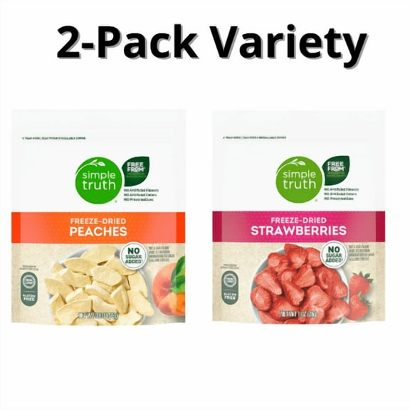 Simple Truth Freeze-Dried Fruit Variety Pack, No Sugar Added, 2-Pack