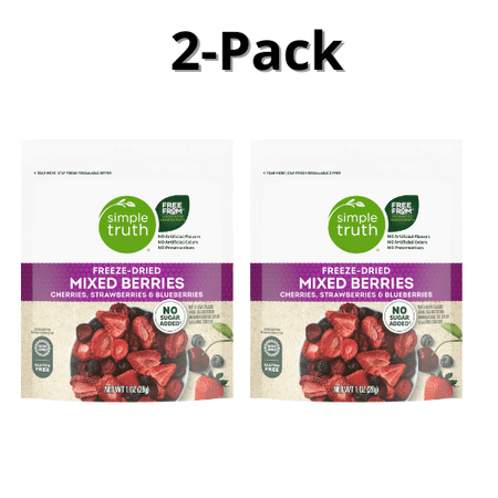 Simple Truth Freeze-Dried Mixed Berries No Sugar Added 2-Pack 1 oz