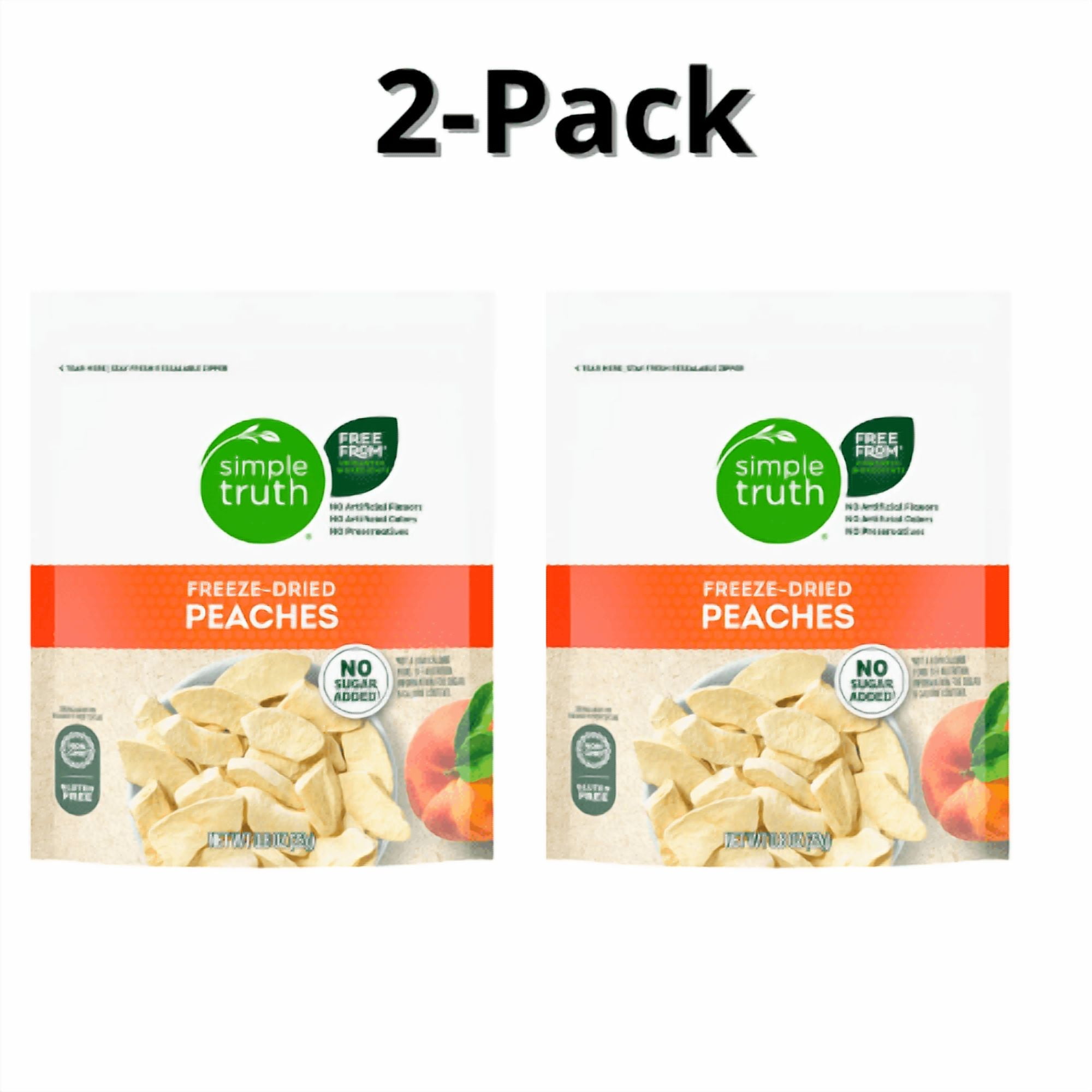 Simple Truth Freeze-Dried Peaches, 2-Pack