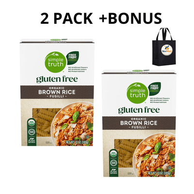 Simple Truth Gluten Free Brown Rice Fusilli Pasta ,12 oz ,2 PK+ Bonus