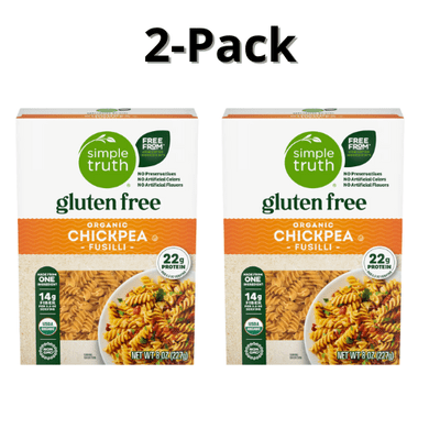 Simple Truth Gluten Free Organic Chickpea  Fusilli Pasta 8oz ,2 Pack