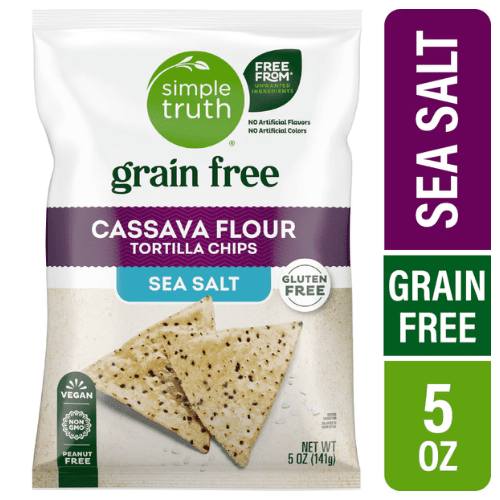 Simple Truth Grain Free Cassava Flour Tortilla Chips Sea Salt - 3 PACK
