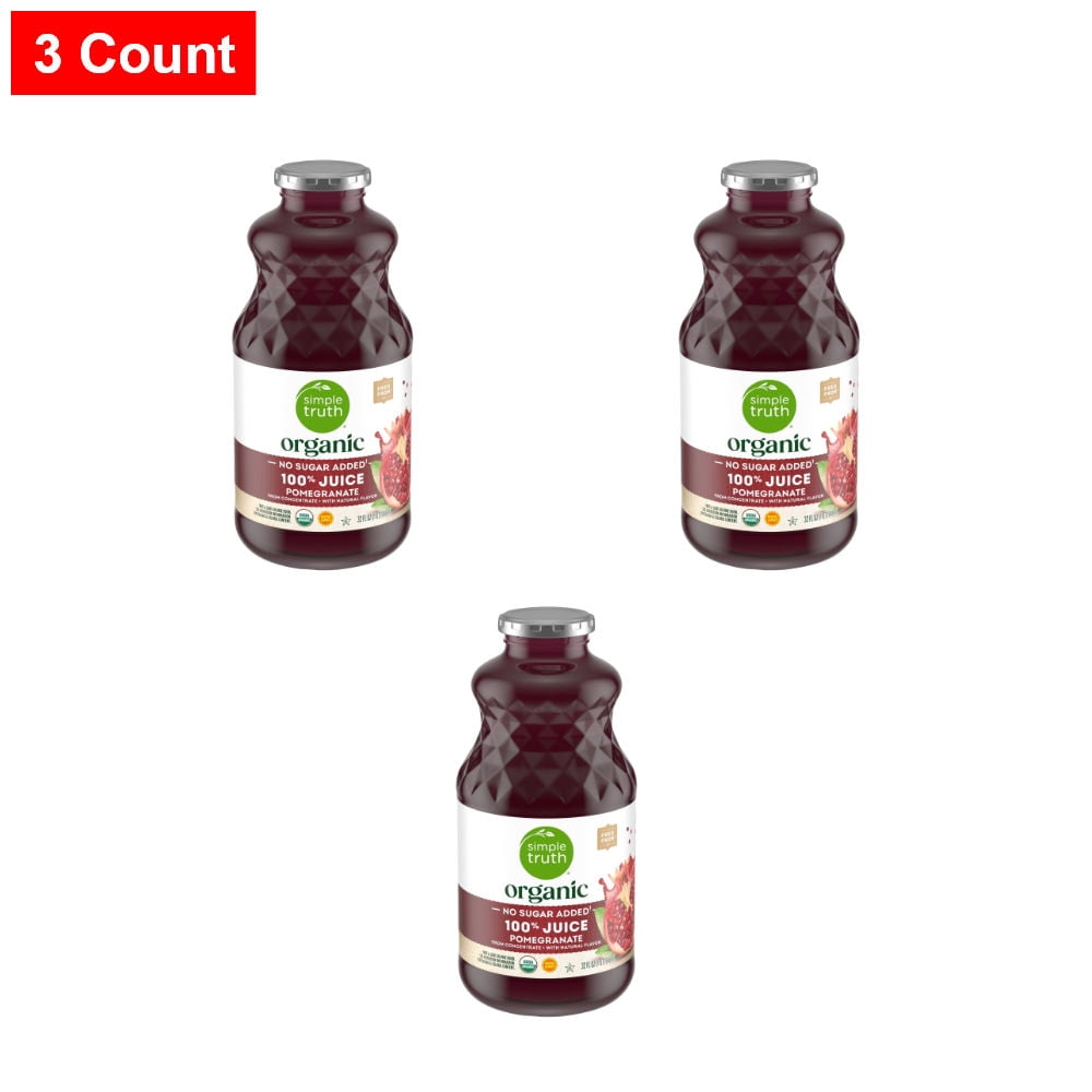 Simple Truth No Sugar Added Pomegranate 100% Juice 32 fl oz - 3 Count