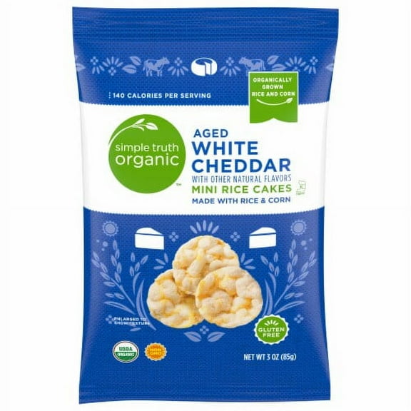 Simple Truth Organic Aged White Cheddar Mini Rice Cakes-3 oz