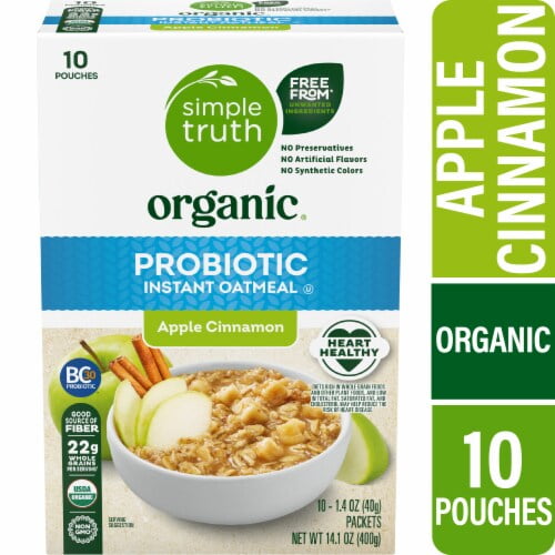 Simple Truth Organic Apple Cinnamon Instant Oatmeal 10 ct