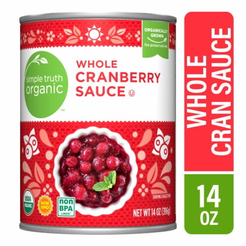2X - Simple Truth Organic Canned Whole Cranberry Sauce 14 oz