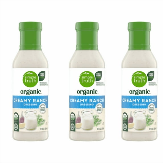 Simple Truth Organic Creamy Ranch Salad Dressing 12 oz ,3 Pack