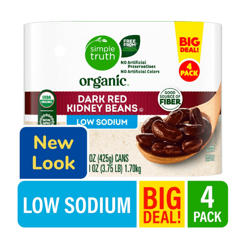 Simple Truth Organic Dark Red Kidney Beans Low Sodium 2 Pack 15 Oz