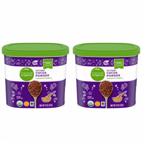 Simple Truth Organic Dutched Unsweetened Cocoa Powder, 8 oz,2 Pack