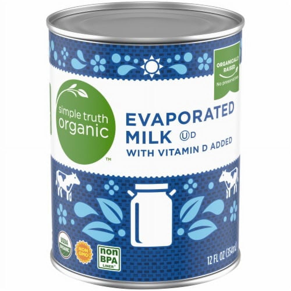 2X-Simple Truth Organic Evaporated Milk with Vitamin D - 12 fl oz