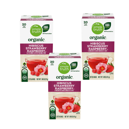 Simple Truth Organic Hibiscus Strawberry Raspberry Tea, 20 Bags,3