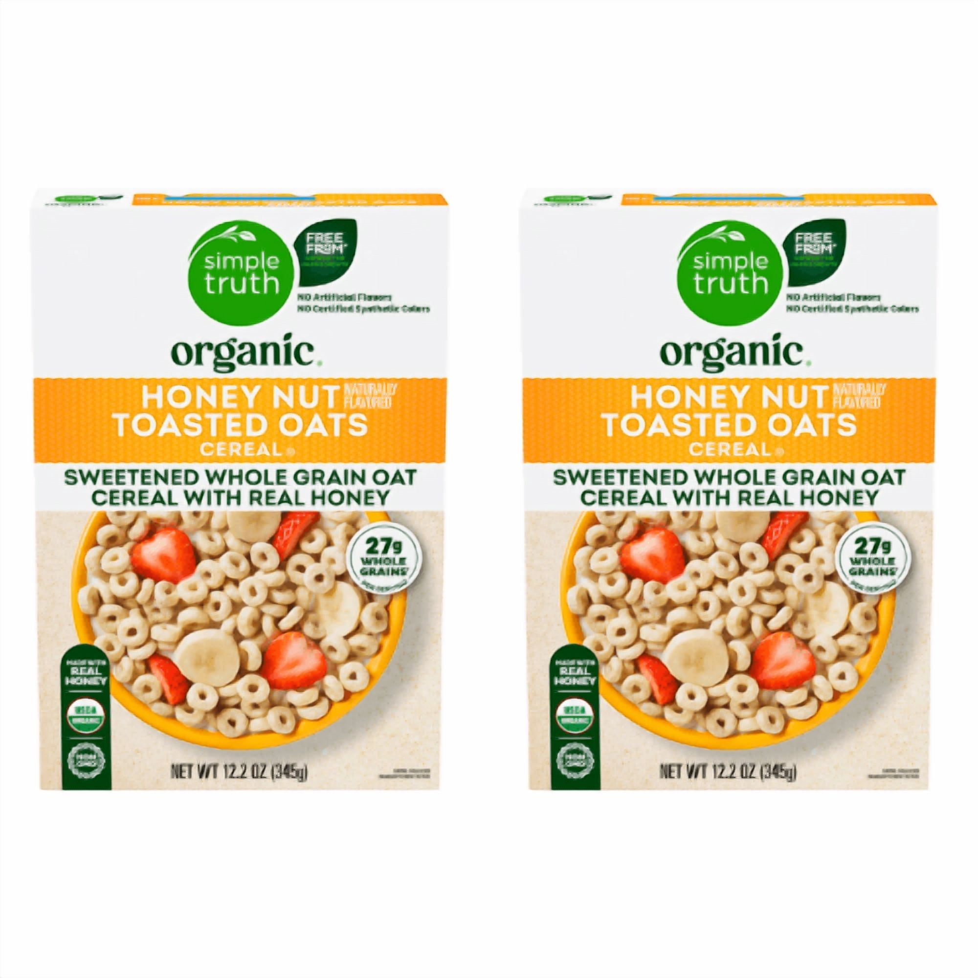 Simple Truth Organic® Honey Nut Toasted Oats Cereal 12.2 OZ , 2 Pack