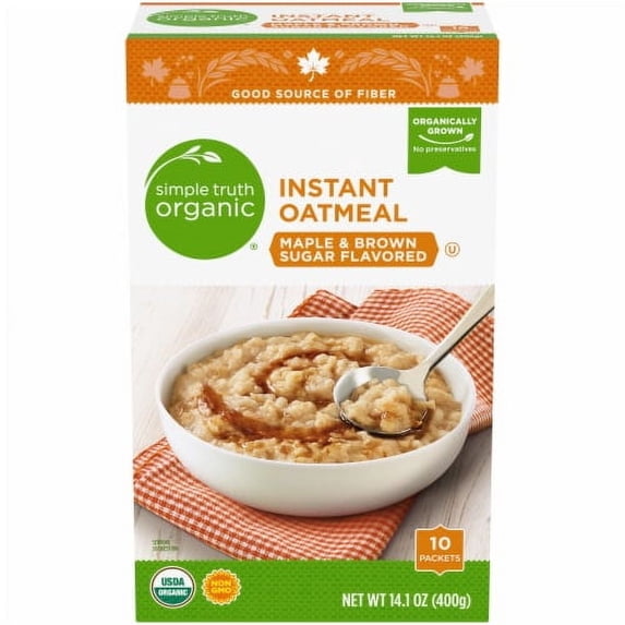 Simple Truth Organic Maple & Brown Sugar Instant Oatmeal - 14.1 oz