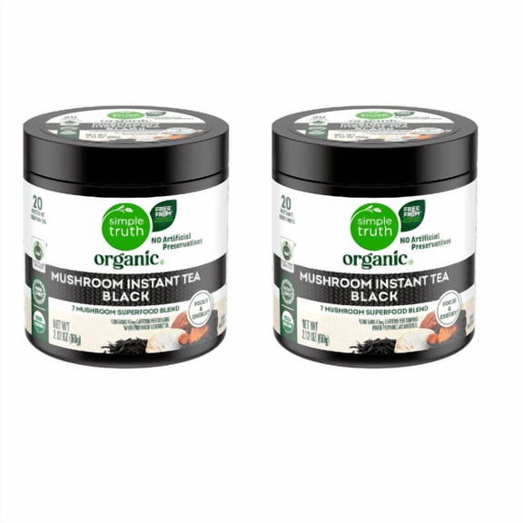 Simple Truth Organic Mushroom Instant Tea Black 2 Pack 2.12 oz