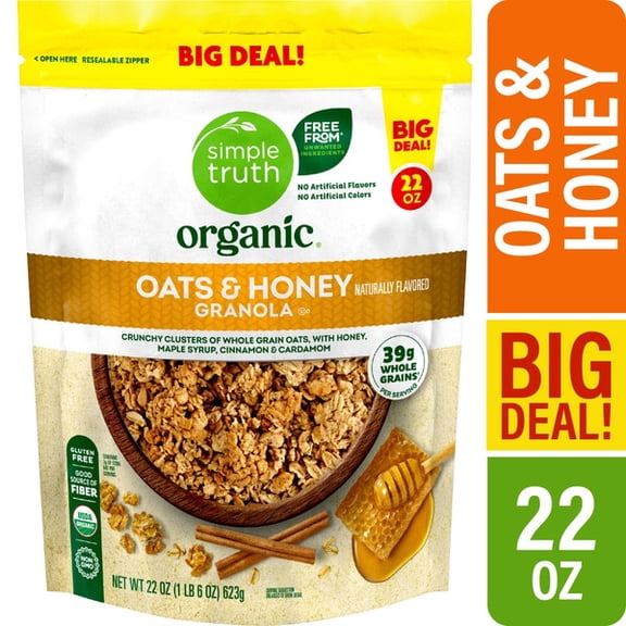 Simple Truth Organic Oats and Honey Granola BIG DEAL! 22 oz