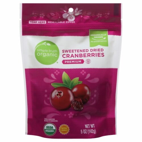 Simple Truth Organic Premium Sweetened Dried Cranberries 5 oz