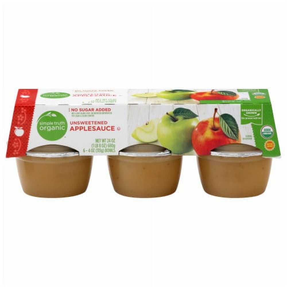 Simple Truth Organic Unsweetened Applesauce Cups - 4 oz - 6 ct ...