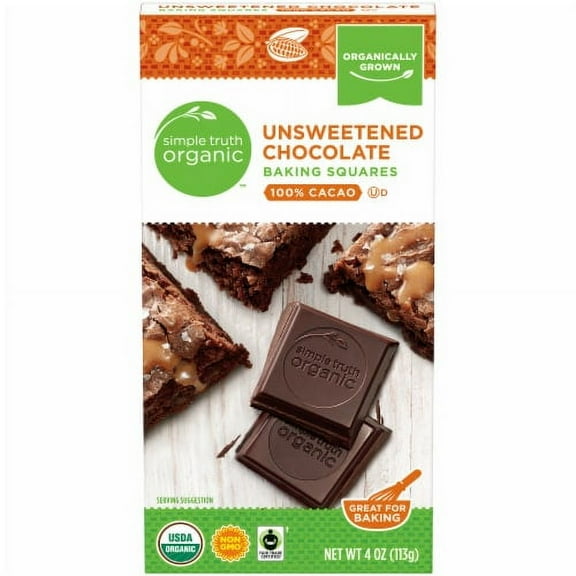 2X - Simple Truth Organic Unsweetened Chocolate Baking Squares
