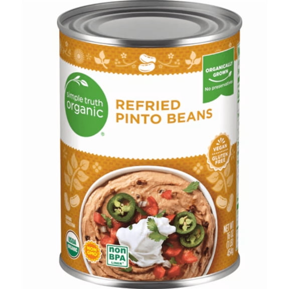 Simple Truth Organic Vegetarian Refried Beans -- 16 oz