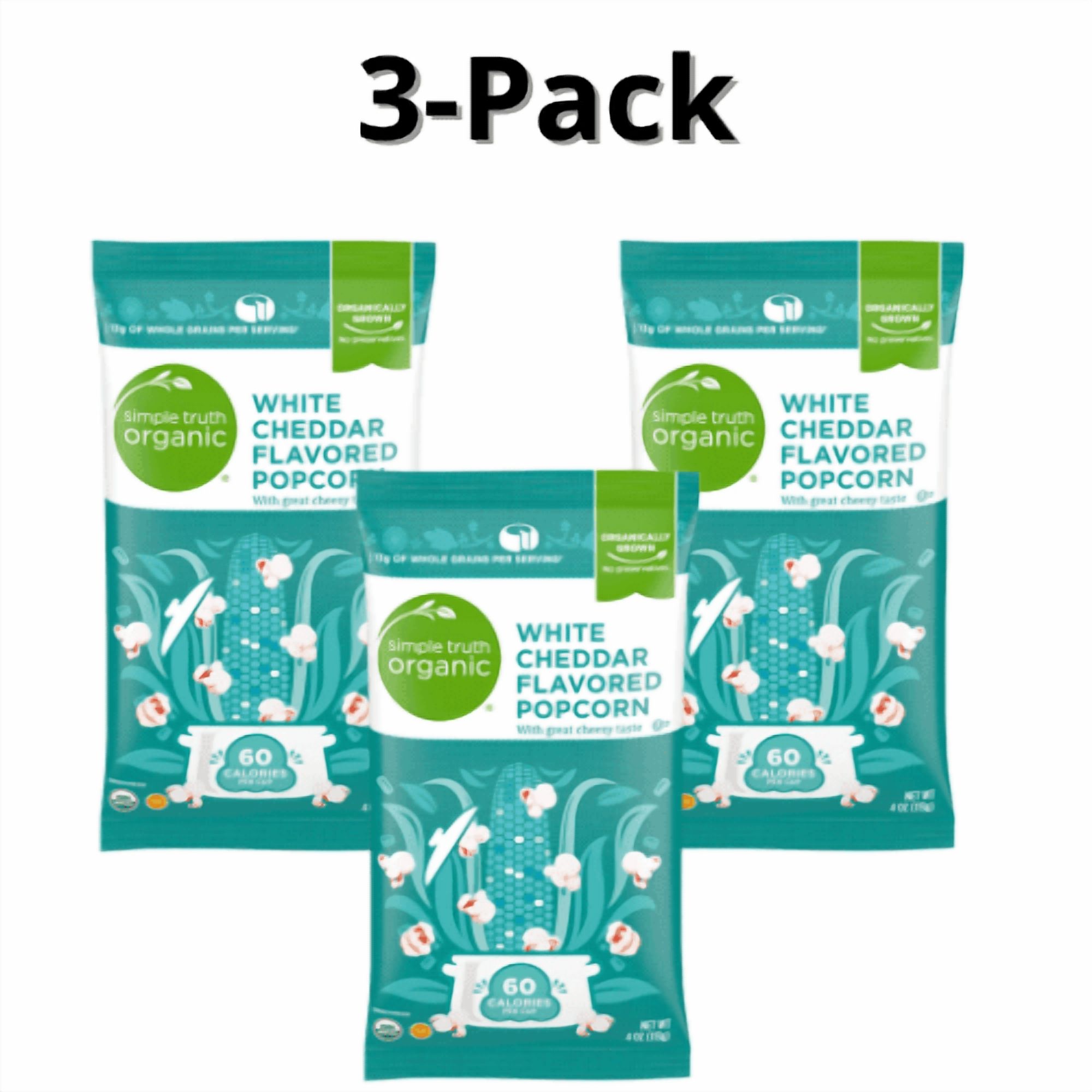 Simple Truth Organic White Cheddar Flavored Popcorn 3-Pack 4 oz