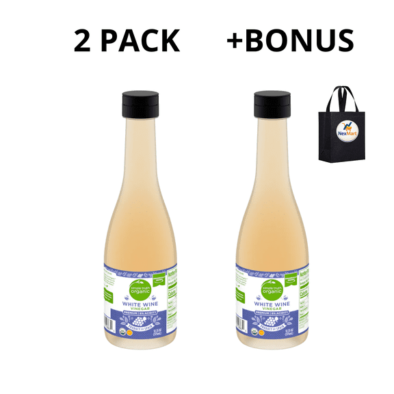 Simple Truth Organic White Wine Vinegar, Premium, 6% Acidity, Product of Spain, 12.35 Oz , 2 Pack + Bonus