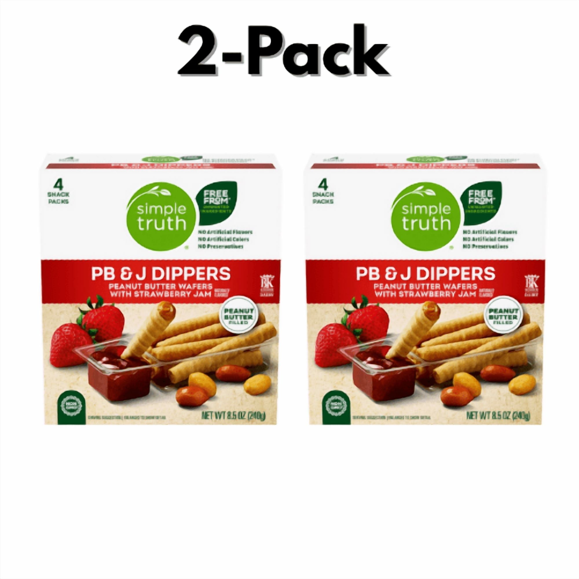 Simple Truth PB&J Strawberry Jam Dippers - 2 PACK