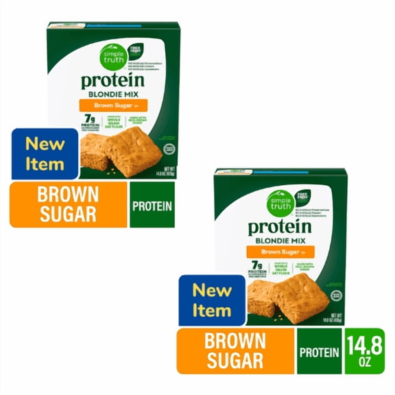 Simple Truth Protein Blondie Mix Brown Sugar 14.8 Oz,2 Pack