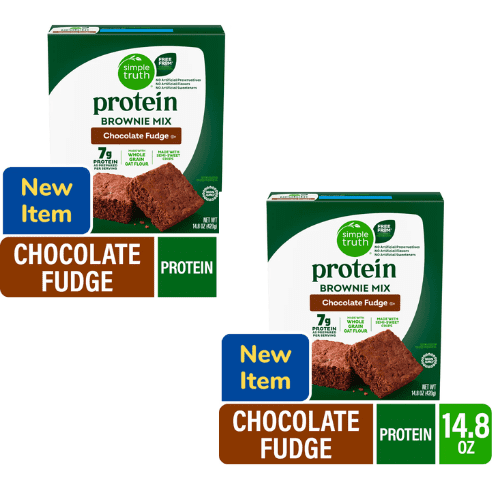 Simple Truth Protein Brownie Mix, Chocolate Fudge, 14.8 oz,2 Pack