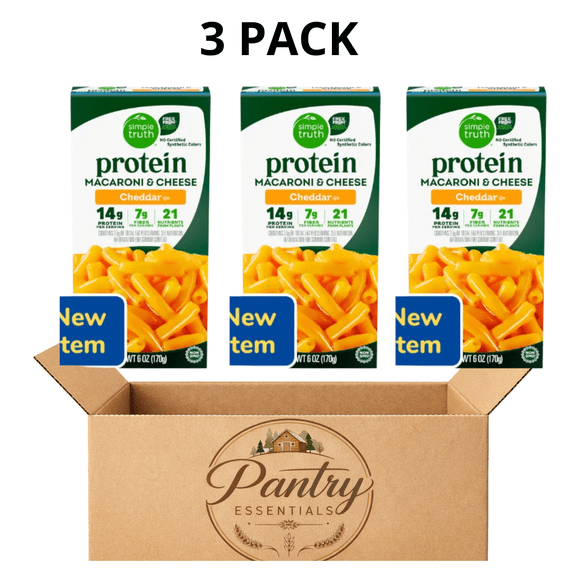Simple Truth Protein Cheddar Macaroni and Cheese,3 Pack