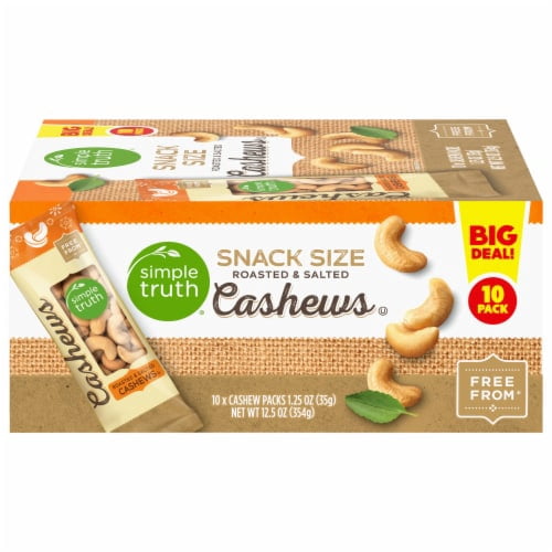 Simple Truth Roasted & Salted Cashews - 1.25 oz - 10 ct - Walmart.com