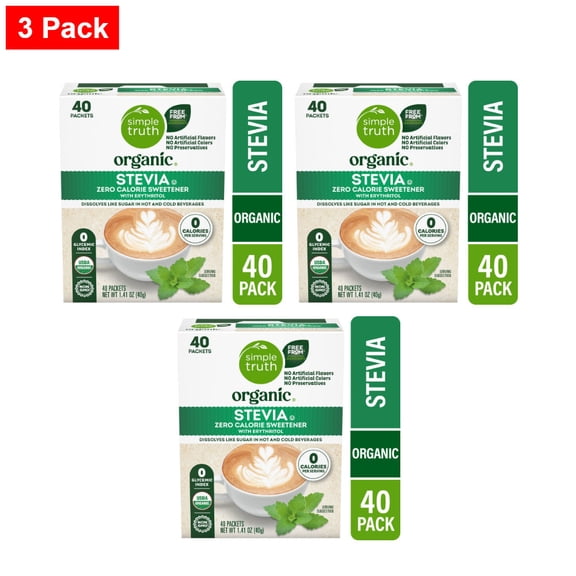 Simple Truth Stevia Zero Calorie Sweetener 40 ct / 1.41 oz - Pack of 1