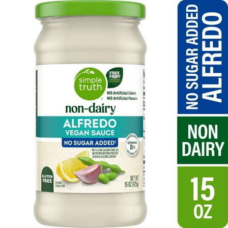 Simple Truth Vegan Non Dairy No Sugar Added Alfredo Pasta Sauce 15 oz - Pack of 3