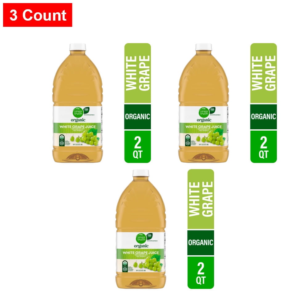 Simple Truth White Grape 100% Juice 64 fl oz - 3 Count